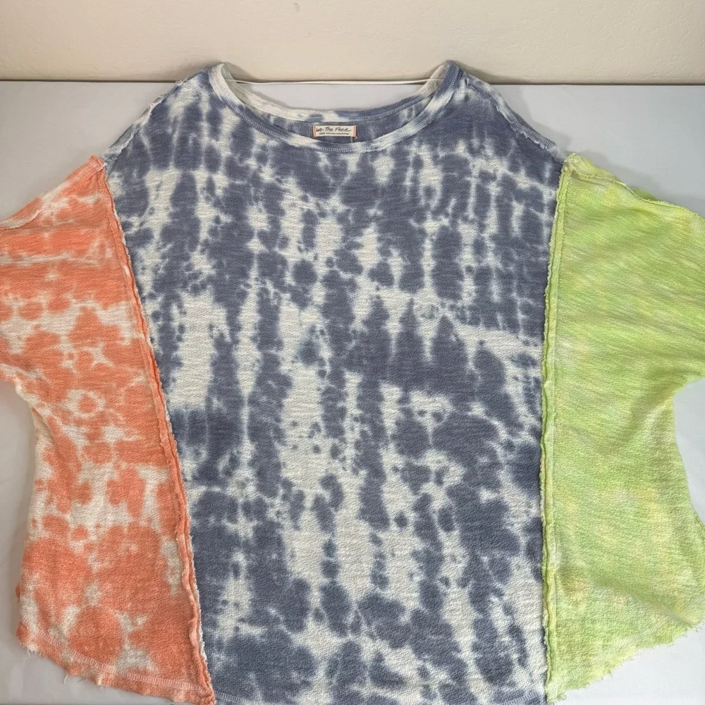 Free People We the Free Chasing the Sun Tie Dye Sweatshirt Top LARGE Like New - Picture 15 of 16